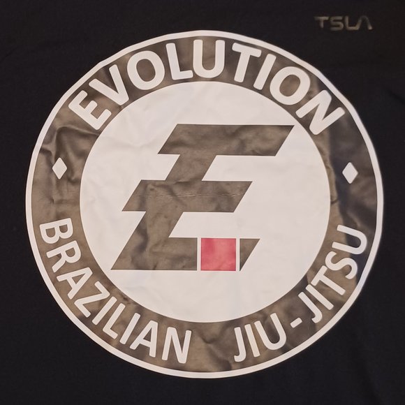 TSLA Compression T Shirt Evolution Brazilian Jiu Jitsu MMA Adult Size M Medium - Picture 1 of 3